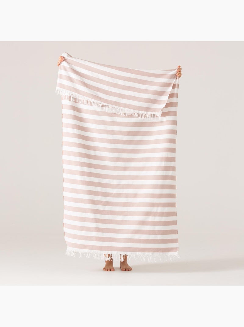 Toalla pareo de playa, tejido en relieve, Fouta - Gamusi. Malva - Kiabi