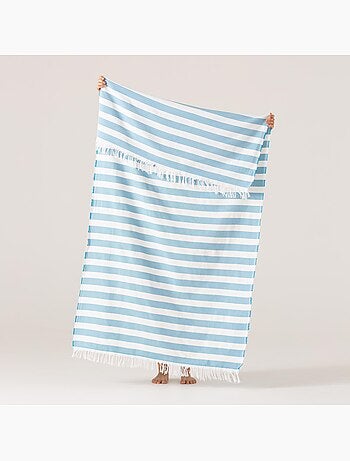 Toalla pareo de playa, tejido en relieve, Fouta - Gamusi.