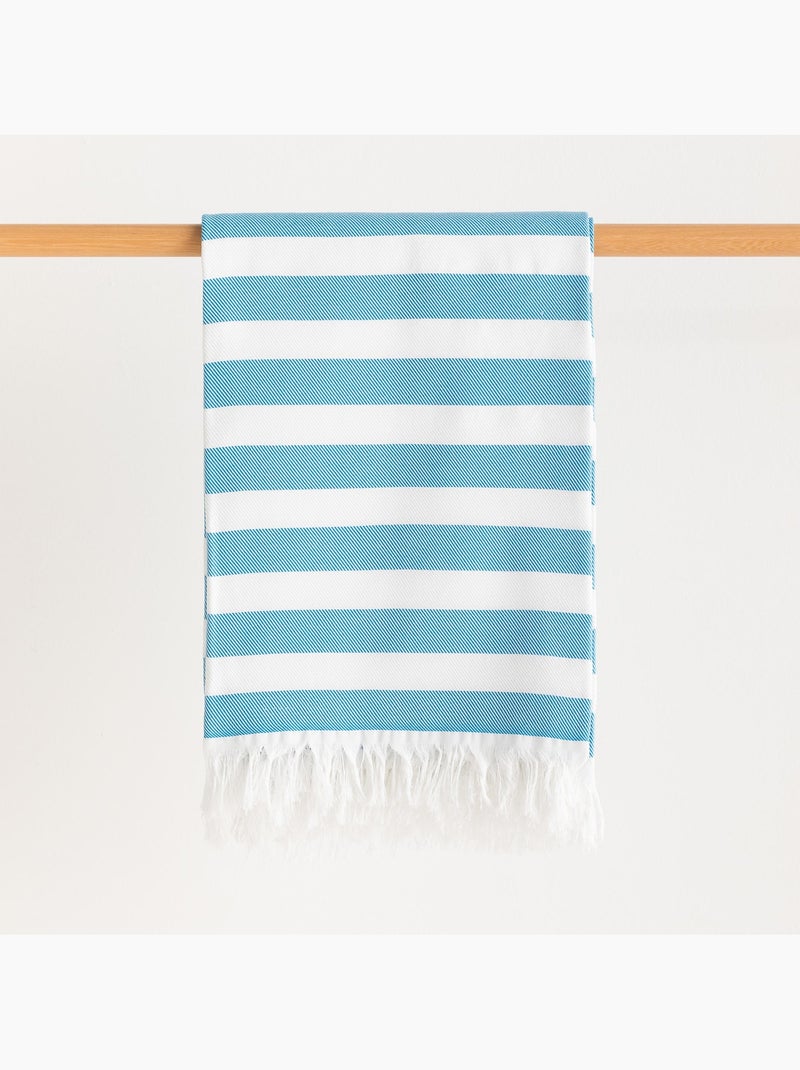 Toalla pareo de playa, tejido en relieve, Fouta - Gamusi. Turquesa - Kiabi
