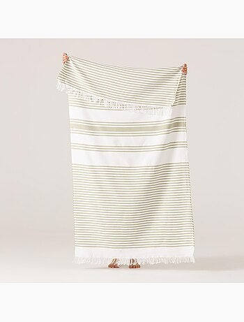 Toalla pareo de playa, tejido en relieve, Fouta - Gamusi.
