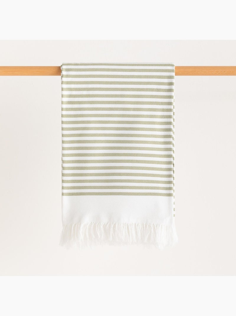 Toalla pareo de playa, tejido en relieve, Fouta - Gamusi. Verde - Kiabi