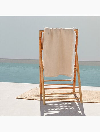Toalla pareo de playa, tejido en relieve, Fouta - Gamusi.