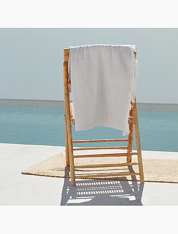 Toalla pareo de playa, tejido en relieve, Fouta - Gamusi.