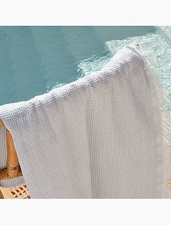 Toalla pareo de playa, tejido en relieve, Fouta - Gamusi.