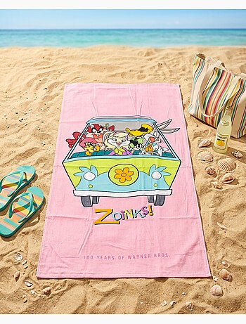 Toalla Playa Looney Tunes Warner Bros. 100 años 70x140cm – Edición Coleccionista – 100% Algodón