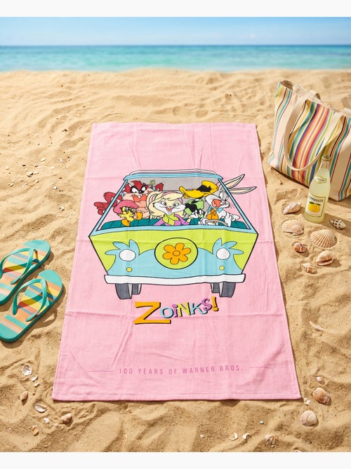 Toalla Playa Looney Tunes Warner Bros. 100 años 70x140cm – Edición Coleccionista – 100% Algodón - Kiabi Toalla Playa Looney Tunes Warner Bros. 100 años 70x140cm – Edición Coleccionista – 100% Algodón - Kiabi