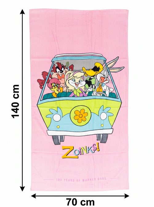 Toalla Playa Looney Tunes Warner Bros. 100 años 70x140cm – Edición Coleccionista – 100% Algodón - Kiabi Toalla Playa Looney Tunes Warner Bros. 100 años 70x140cm – Edición Coleccionista – 100% Algodón - Kiabi