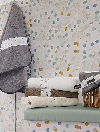 Toalla y 2 paños de baño de rizo de algodón ÉTOILE