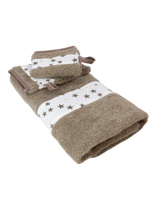 Toalla y 2 paños de baño de rizo de algodón ÉTOILE - Kiabi Toalla y 2 paños de baño de rizo de algodón ÉTOILE - Kiabi