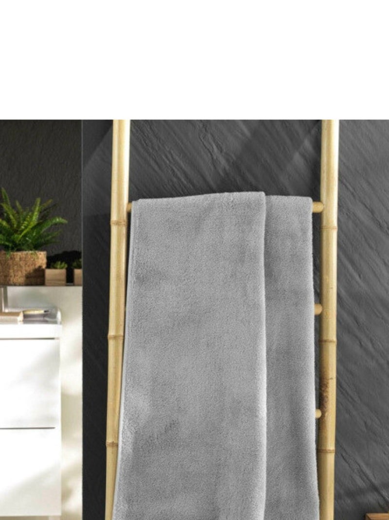 Toallas de baño de Algodón PROMO LINGE Gris - Kiabi