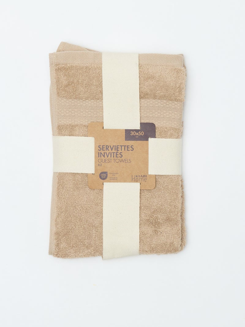 Toallas de invitados 30 x 50 cm - Kiabi Home Beige - Kiabi