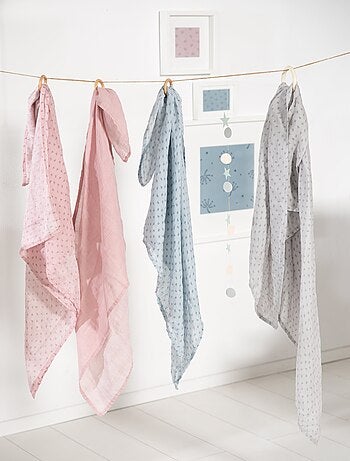 Toallas de lactancia en algodón orgánico 2 piezas - ROBA 'Lil planet'