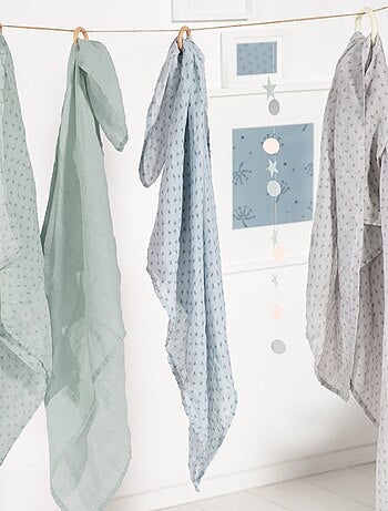 Toallas de lactancia en algodón orgánico 2 piezas - ROBA 'Lil planet'