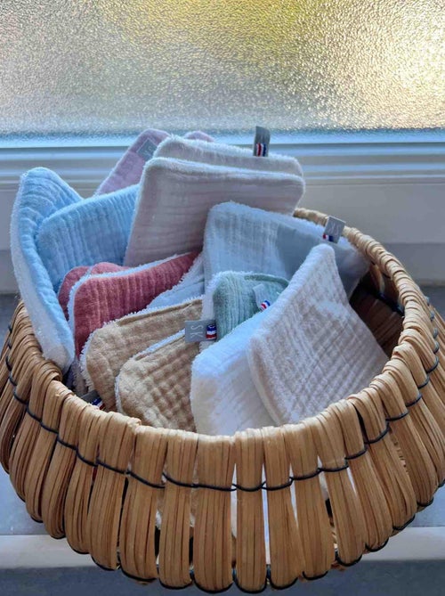 Toallitas de algodón lavables para bebés 8 piezas, jeanne | SEVIRA KIDS - Kiabi