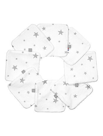 Toallitas de bebé lavables de algodón 8 piezas, stella | SEVIRA KIDS
