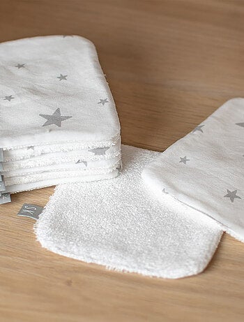 Toallitas de bebé lavables de algodón 8 piezas, stella | SEVIRA KIDS