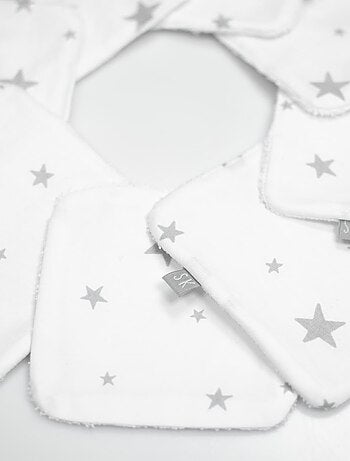 Toallitas de bebé lavables de algodón 8 piezas, stella | SEVIRA KIDS
