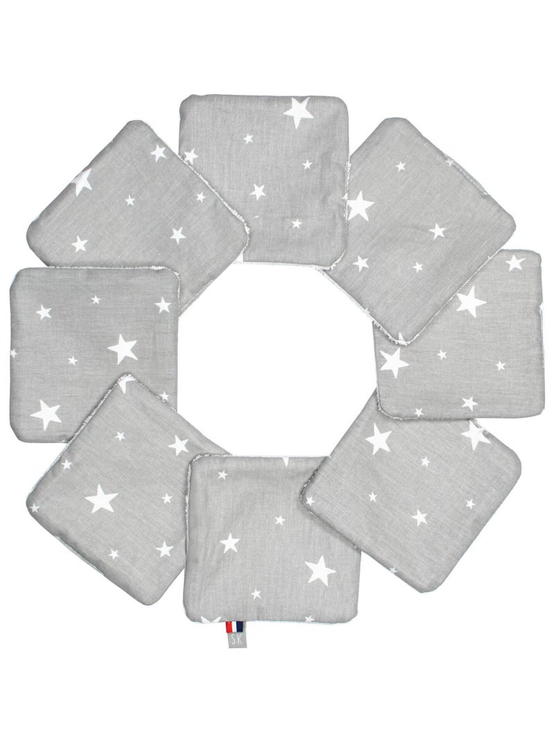 Toallitas de bebé lavables de algodón 8 piezas, stella | SEVIRA KIDS Blanco - Kiabi