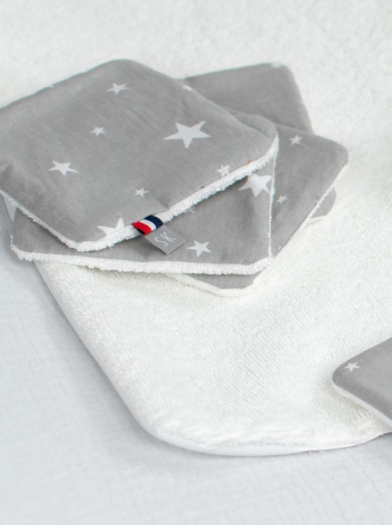Toallitas de bebé lavables de algodón 8 piezas, stella | SEVIRA KIDS Gris - Kiabi