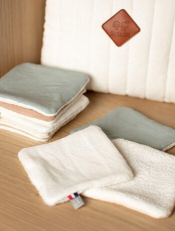 Toallitas lavables de lino para bebé, 8 piezas | SEVIRA KIDS