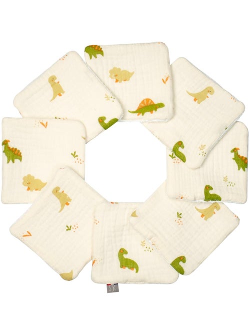 Toallitas lavables para bebé 8 piezas, dino | SEVIRA KIDS - Kiabi