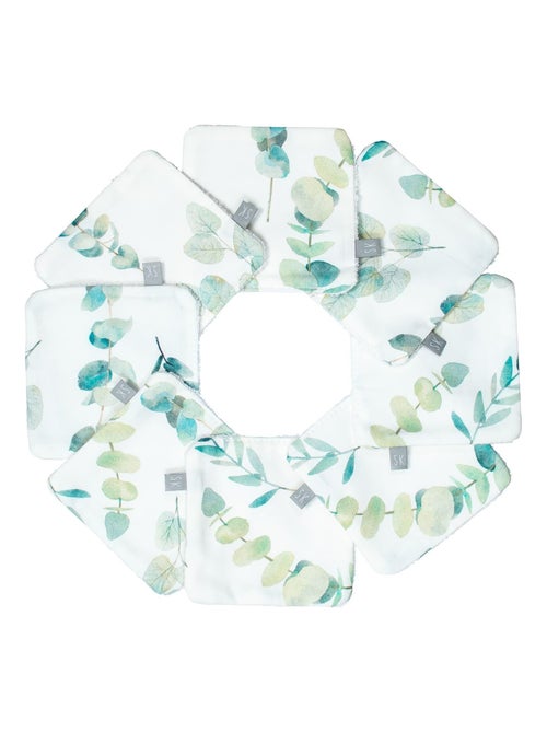 Toallitas para bebé lavables 100% algodón 8 unidades, eucalyptus | SEVIRA KIDS - Kiabi