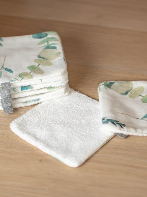 Toallitas para bebé lavables 100% algodón 8 unidades, eucalyptus | SEVIRA KIDS - Kiabi