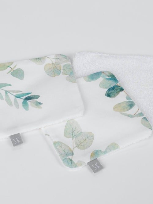 Toallitas para bebé lavables 100% algodón 8 unidades, eucalyptus | SEVIRA KIDS - Kiabi