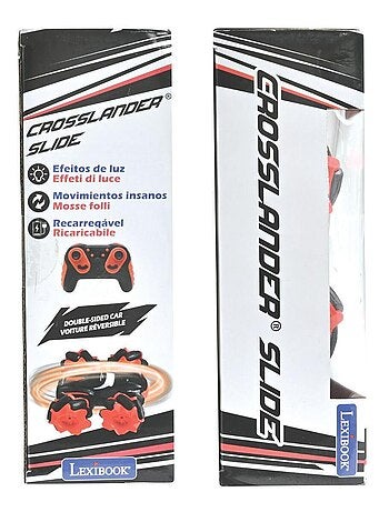 Tobogán Crosslander®, doble cara con rotación de 360° y efectos luminosos.