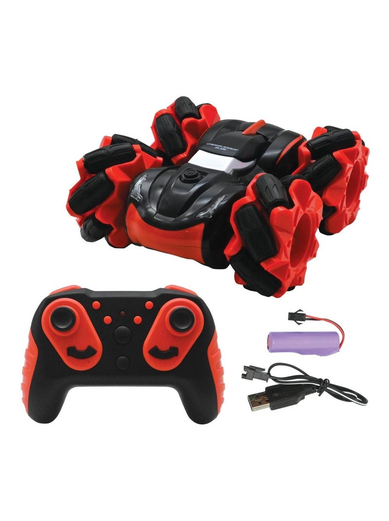 Tobogán Crosslander®, doble cara con rotación de 360° y efectos luminosos. Rojo - Kiabi