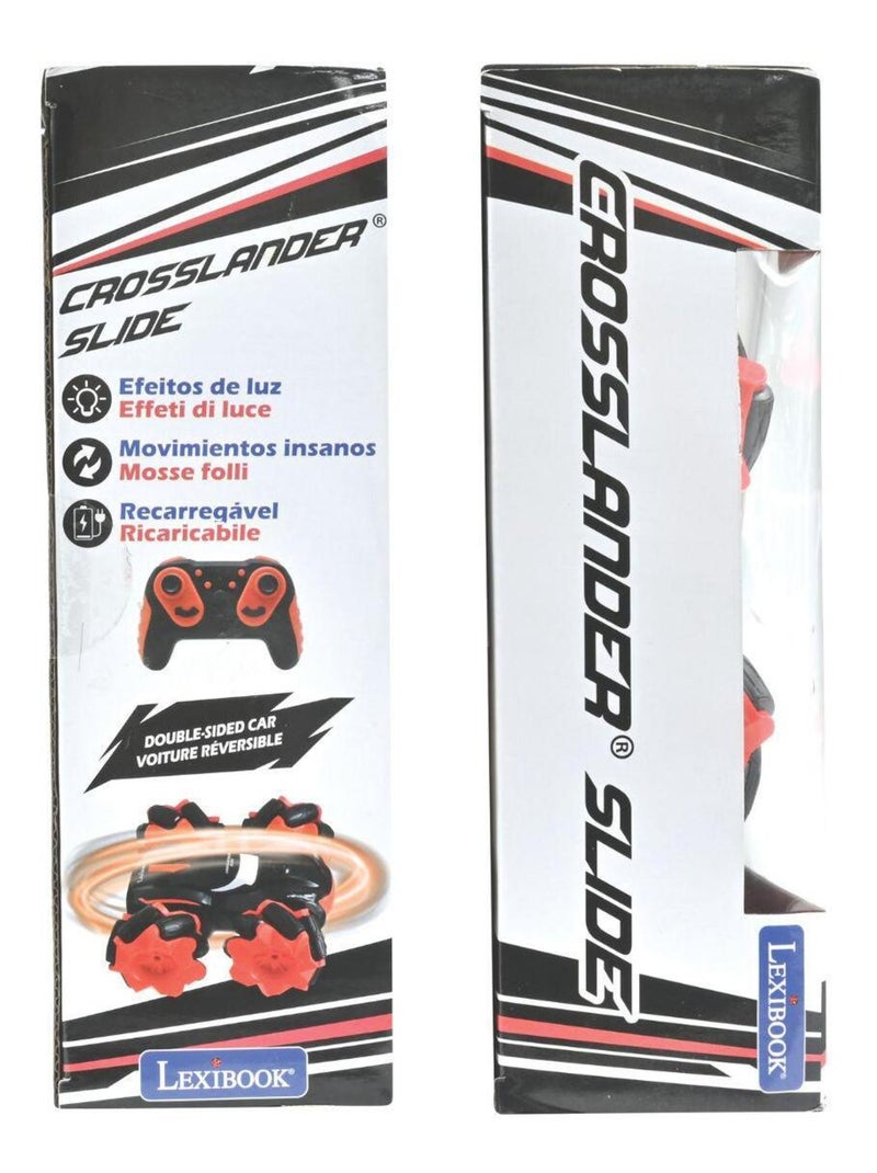 Tobogán Crosslander®, doble cara con rotación de 360° y efectos luminosos. Rojo - Kiabi