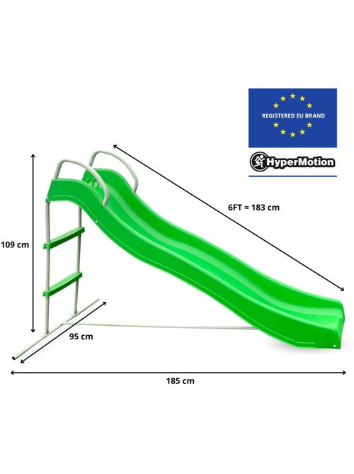 Tobogán infantil de jardín con escalera exterior estable y seguro – HyperMotion - Kiabi