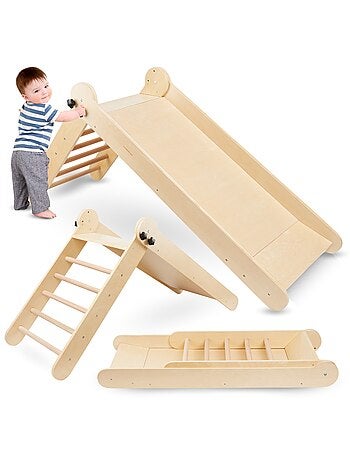 Tobogán infantil de madera plegable para interior Mamabrum