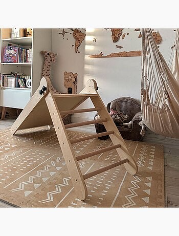 Tobogán infantil de madera plegable para interior Mamabrum