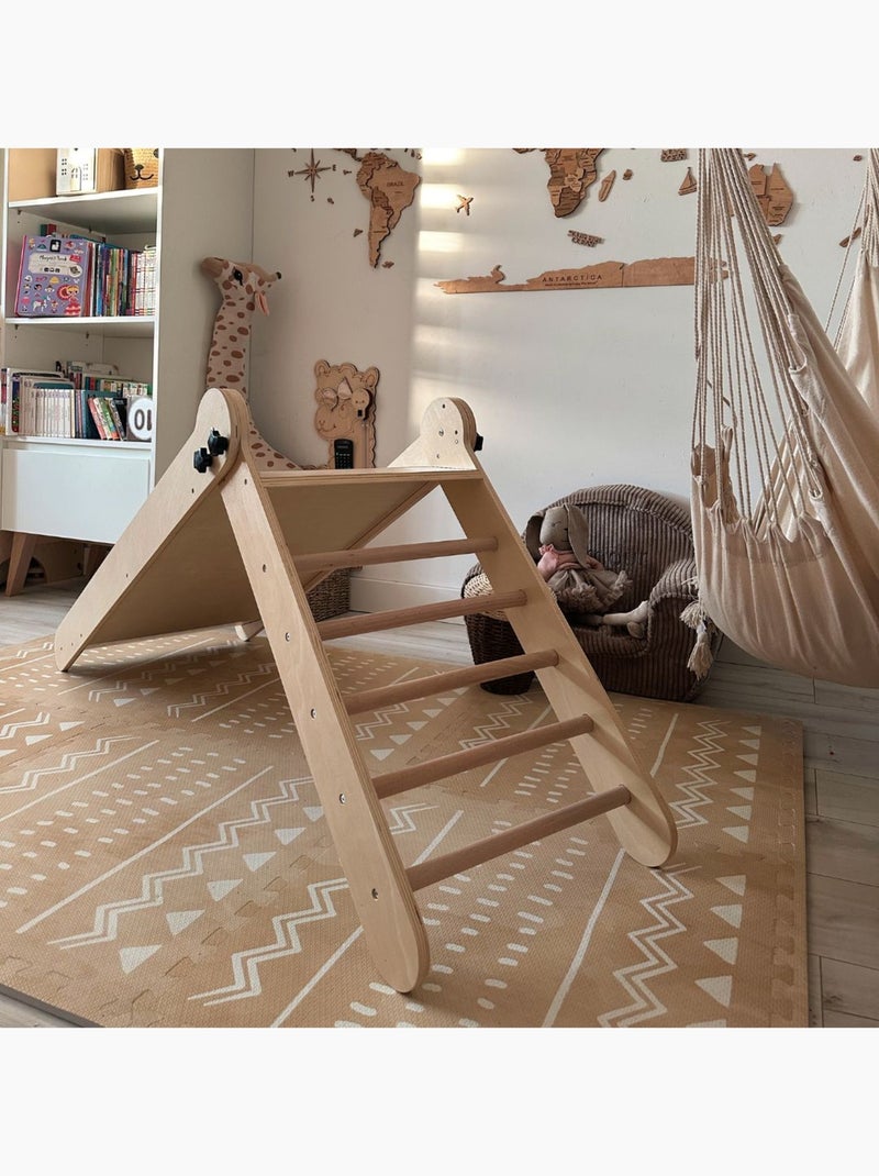 Tobogán infantil de madera plegable para interior Mamabrum Beige - Kiabi