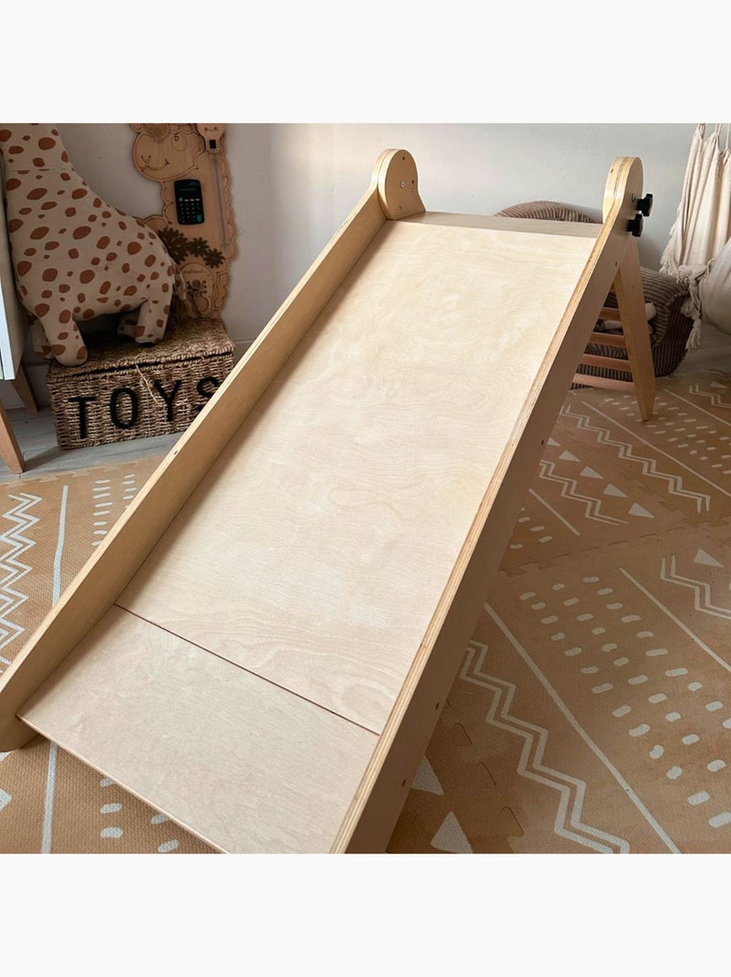 Tobogán infantil de madera plegable para interior Mamabrum Beige - Kiabi