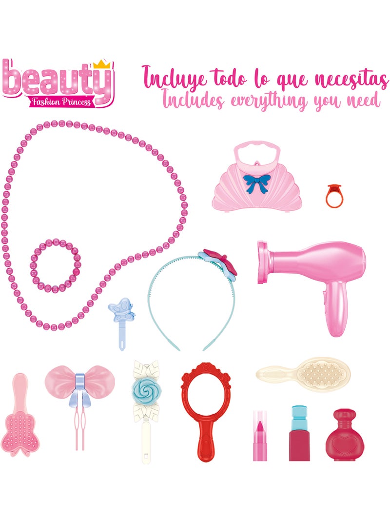 Tocador infantil con accesorios, luz y sonido beauty fashion princess N/D - Kiabi
