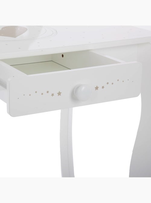 Tocador y taburete infantil demoiselle blanco l71,5cm - Kiabi Tocador y taburete infantil demoiselle blanco l71,5cm - Kiabi