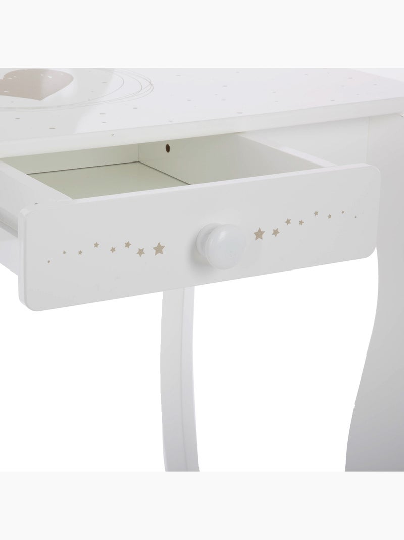 Tocador y taburete infantil demoiselle blanco l71,5cm Multicolor - Kiabi