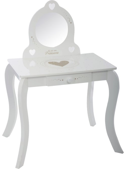 Tocador y taburete infantil demoiselle blanco l71,5cm - Kiabi Tocador y taburete infantil demoiselle blanco l71,5cm - Kiabi