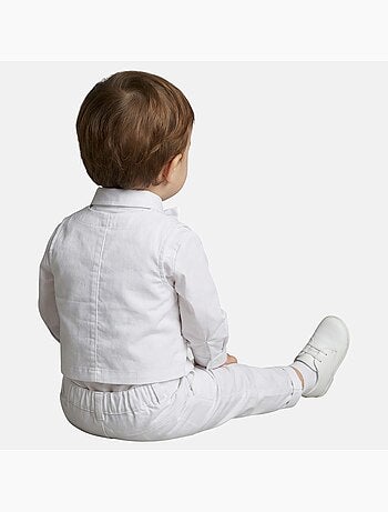 Tom Kids - Conjunto bebé niño ceremonia camisa chaleco pajarita y pantalón