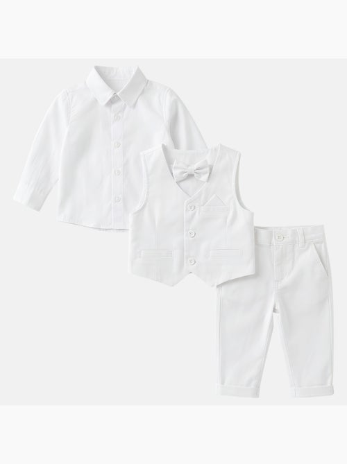 Tom Kids - Conjunto bebé niño ceremonia camisa chaleco pajarita y pantalón - Kiabi