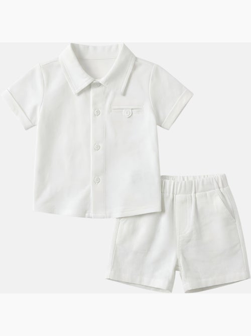 Tom Kids - Conjunto bebé niño ceremonia camisa de manga corta y pantalón corto - Kiabi