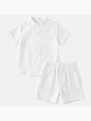 Tom Kids - Conjunto bebé niño para ceremonia camisa de manga corta y pantalón corto