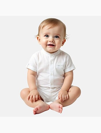 Tom Kids - Conjunto bebé niño para ceremonia camisa de manga corta y pantalón corto