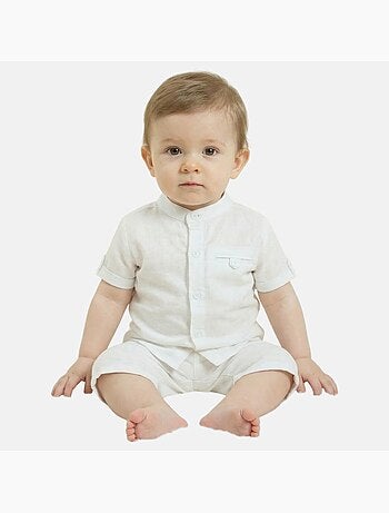 Tom Kids - Conjunto bebé niño para ceremonias camisa de manga corta y pantalón
