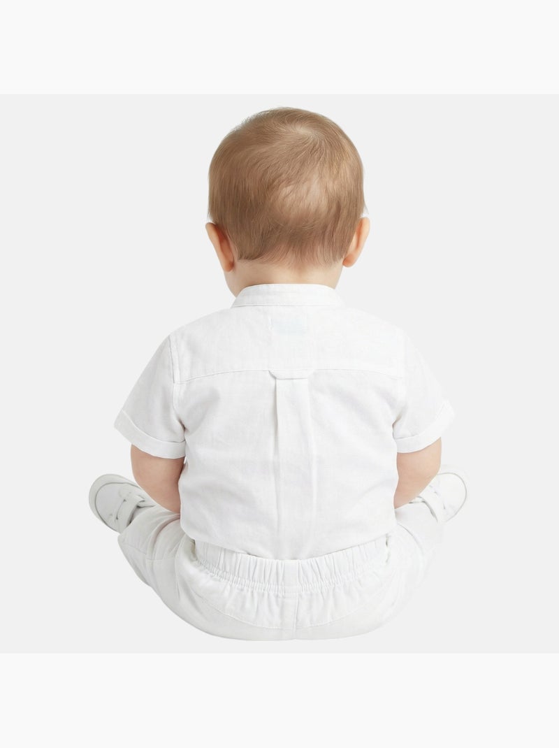 Tom Kids - Conjunto bebé niño para ceremonias camisa de manga corta y pantalón Blanco - Kiabi