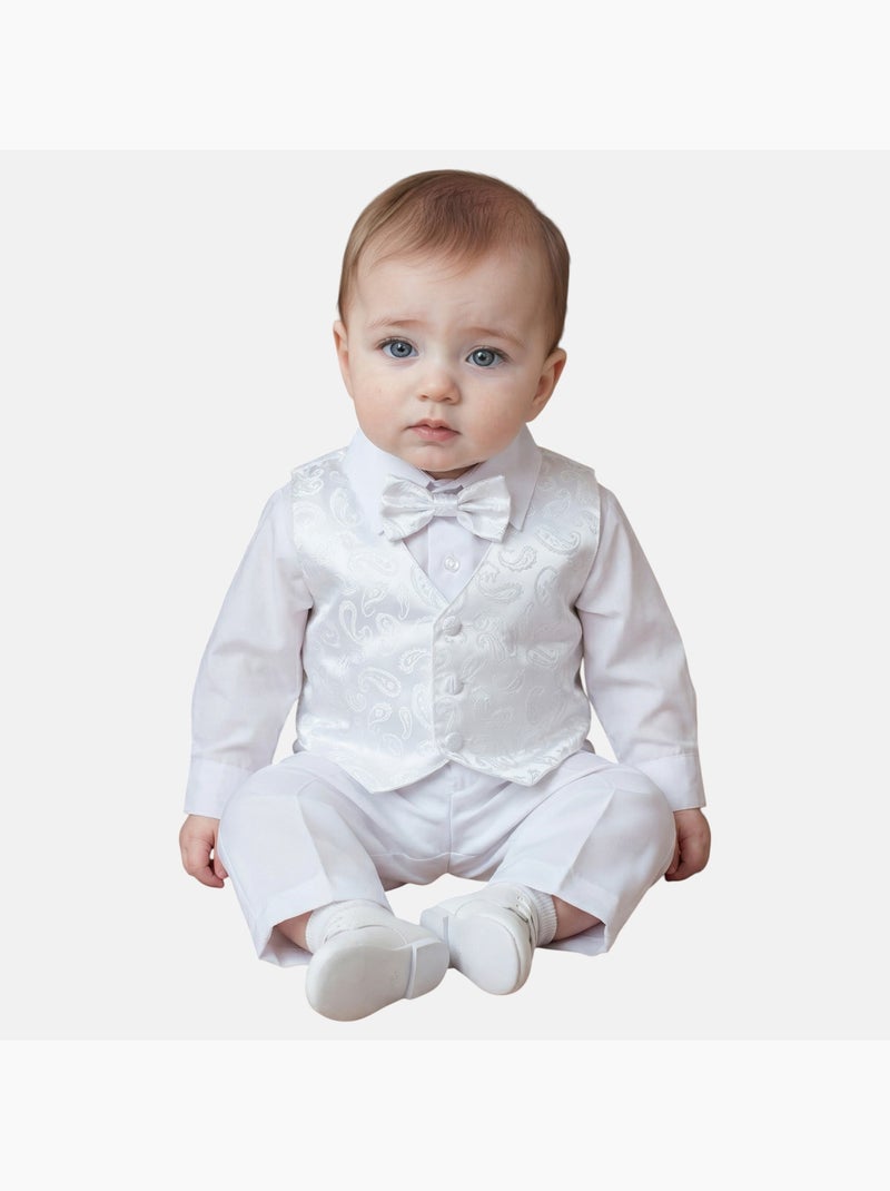 Tom Kids - Conjunto niño ceremonia camisa de manga corta y pantalón corto Blanco - Kiabi