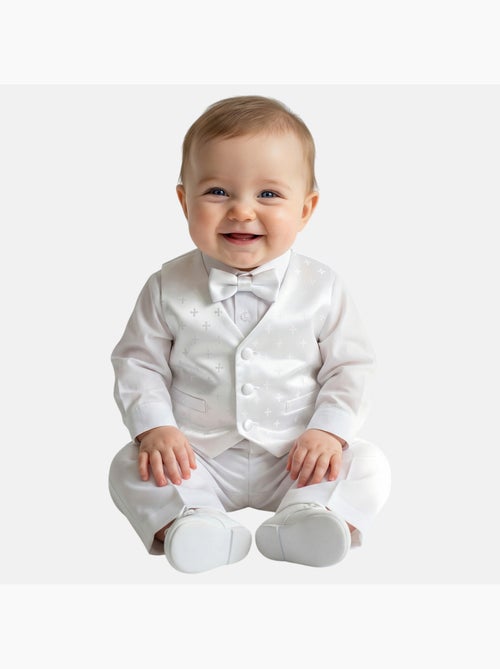 Tom Kids - Conjunto para bebé niño con camisa chaleco pantalón corto y pajarita - Kiabi