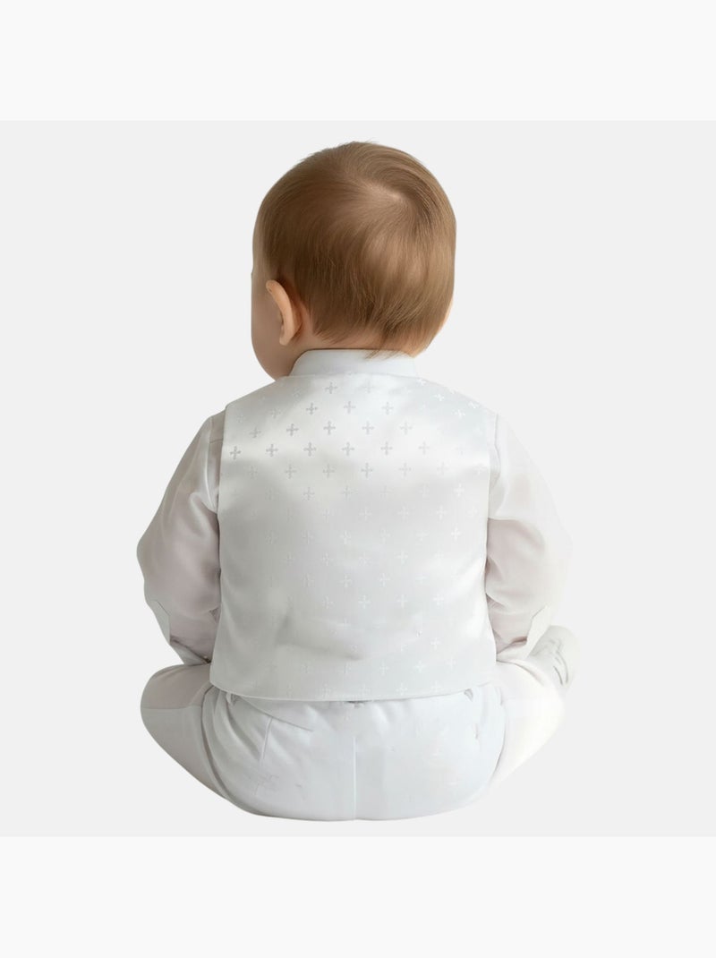 Tom Kids - Conjunto para bebé niño con camisa chaleco pantalón corto y pajarita Blanco - Kiabi